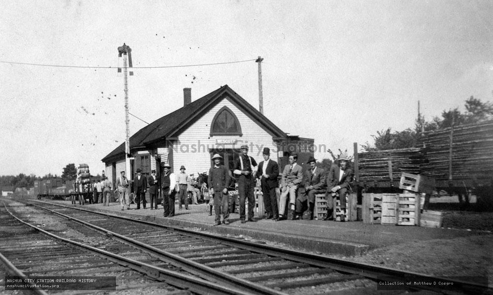 Postcard: Wescott station, Waterboro, Maine